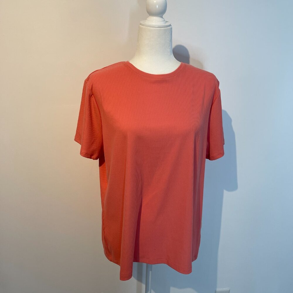Nine West Coral Soft Spun Crewneck Tee size XXL